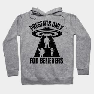 Funny Christmas Alien And Bigfoot Hoodie